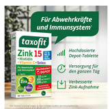 قرص زینک به همراه ویتامین سی و سلن برندtaxofit. (۴۰عددی)