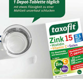 قرص زینک به همراه ویتامین سی و سلن برندtaxofit. (۴۰عددی)