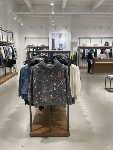 هودی گلدار برند Gina رنگ طوسی تیره مناسب سایزM