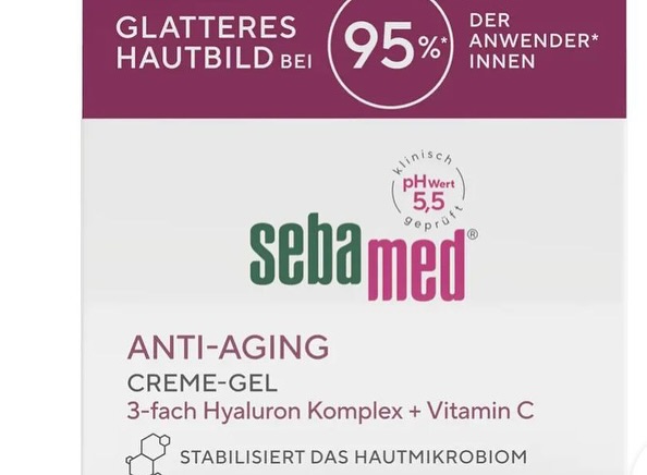 کرم ژل ضدچروک سبامد Sebamed با هیالورون ۳گانه و ویتامین C