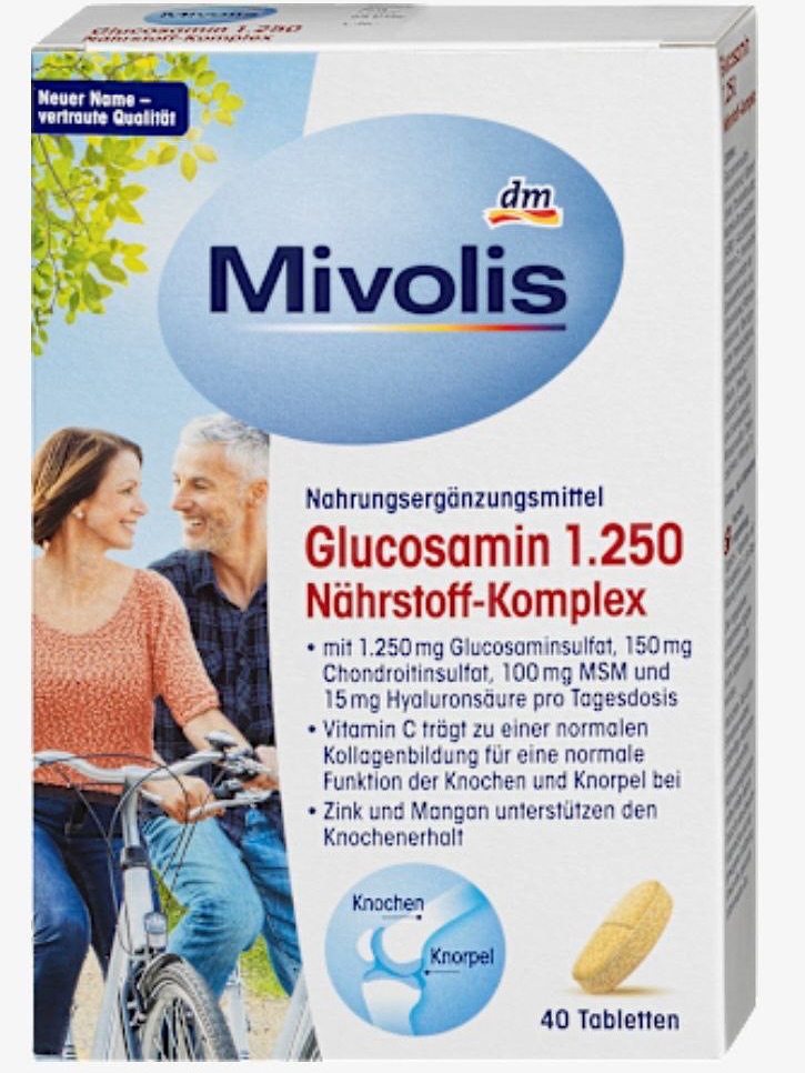 قرص گلوکوزامین Mivolis ۱۲۵۰mg