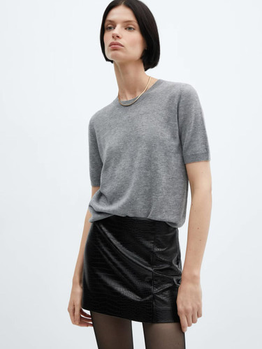 دامن کوتاه زنانه با افکت طرح حیوانی – Mango