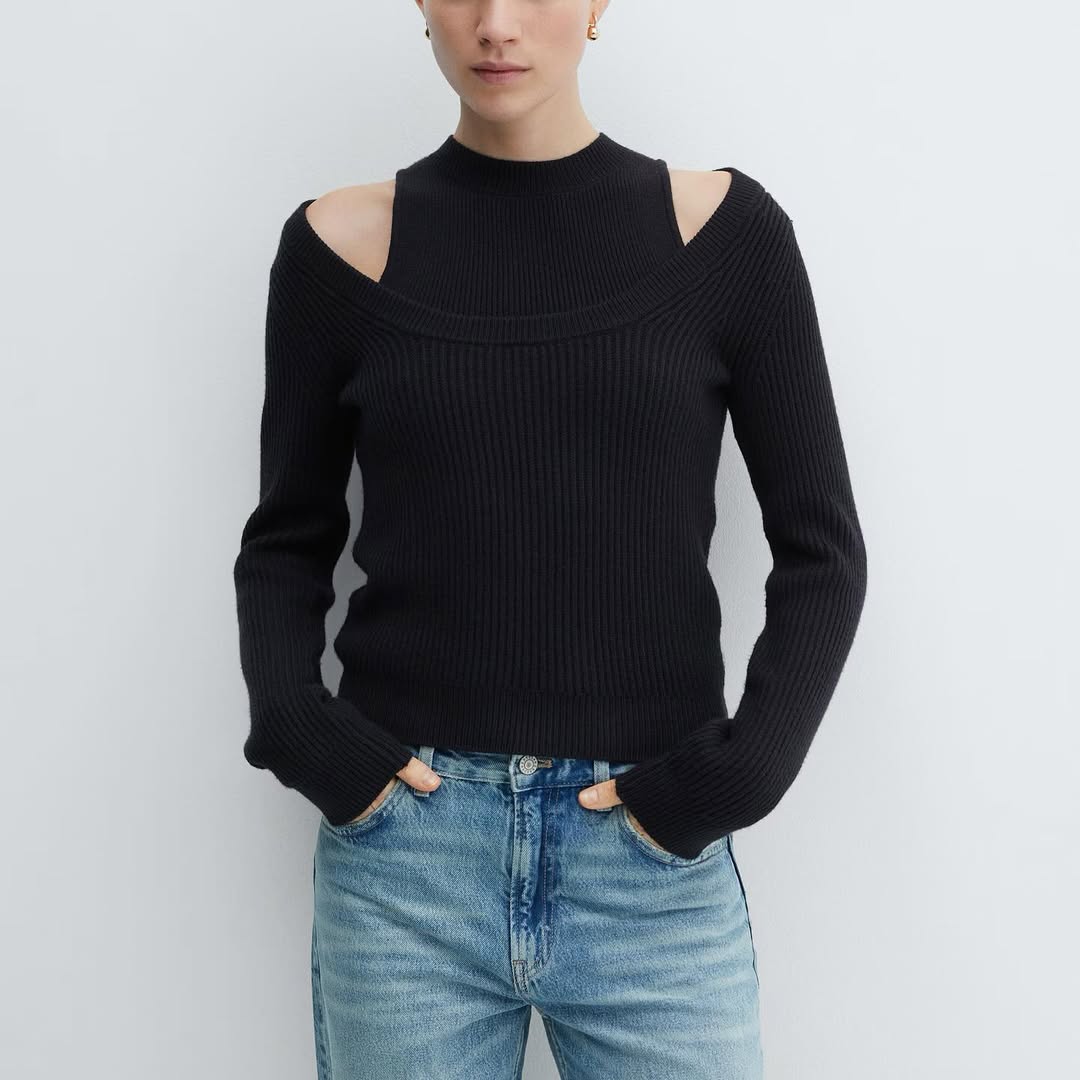 پولیور زنانه مشکی منگو