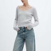 پولیور زنانه با یقه باز – Mango