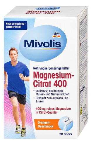 منیزیم سیترات با طعم پرتقال (Mivolis Magnesium-Citrat)