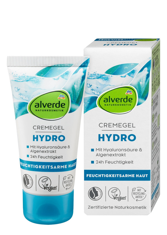 ژل کرم آبرسان طبیعی آلوِرده با هیالورونیک اسید alverde Hydro Cremegel🇩🇪 خرید از آلمان و اصل