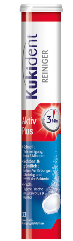 قرص تمیزکننده دندان مصنوعی کوکیدنت Kukident Aktiv Plus