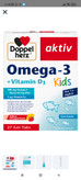 مکمل جویدنی کودکان امگا ۳ و ویتامین D3 با طعم توتفرنگی و مرکبات – Doppelherz Omega-3 + Vitamin D3 Kids