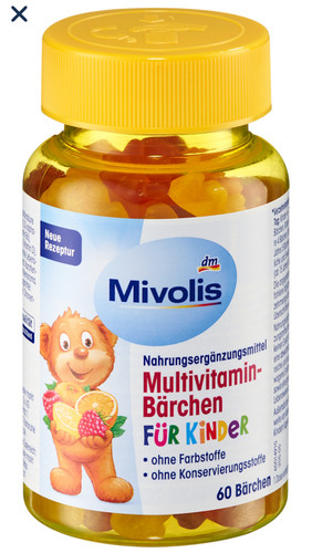 مولتیویتامین پاستیلی کودکان میوولیس (Mivolis Multivitamin Gummies for Kids)