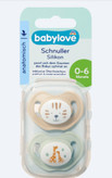 پستانک سیلیکونی babylove سایز 1 (۰-۶ ماه)Silikon-Sauger babylove Größe 1 (0-6 Monate