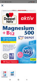 قرص منیزیم ۵۰۰ + ویتامین B12 دو فازی دابلهرتسDoppelherz Magnesium 500 + B12 – 2-Phasen Tabletten