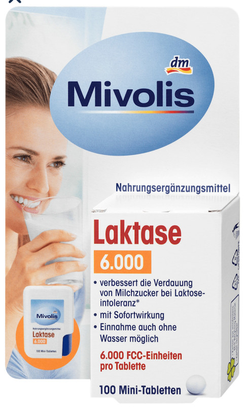 میولیس لاکتوز ۶۰۰۰ – قرص کمک به هضم لاکتوزMivolis Lactase 6,000