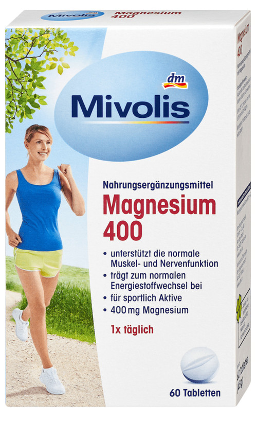 مکمل منیزیم ۴۰۰ برای انرژی، عضلات و اعصاب(۶۰عددی) – Mivolis Magnesium 400