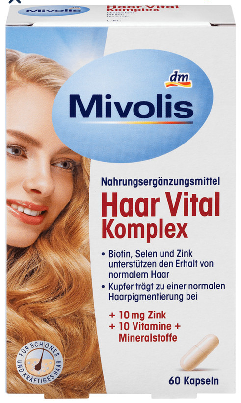 کپسول تقویت مو ویتال کمپلکس میوولیس (Mivolis Haar Vital Komplex)