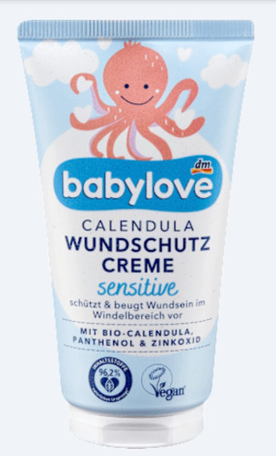 کرم محافظ و ضد سوختگی پای نوزاد کالاندولا بیبیلاو (babylove Calendula Wundschutzcreme)