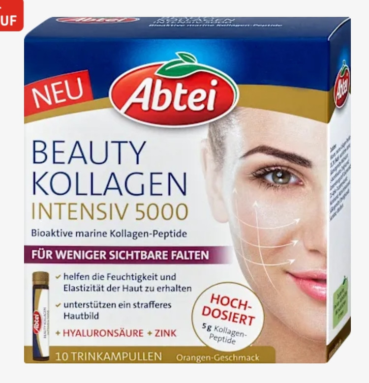 آمپول خوراکی کلاژن زیبایی ۵۰۰۰ با طعم پرتقالA.B.T.E.I